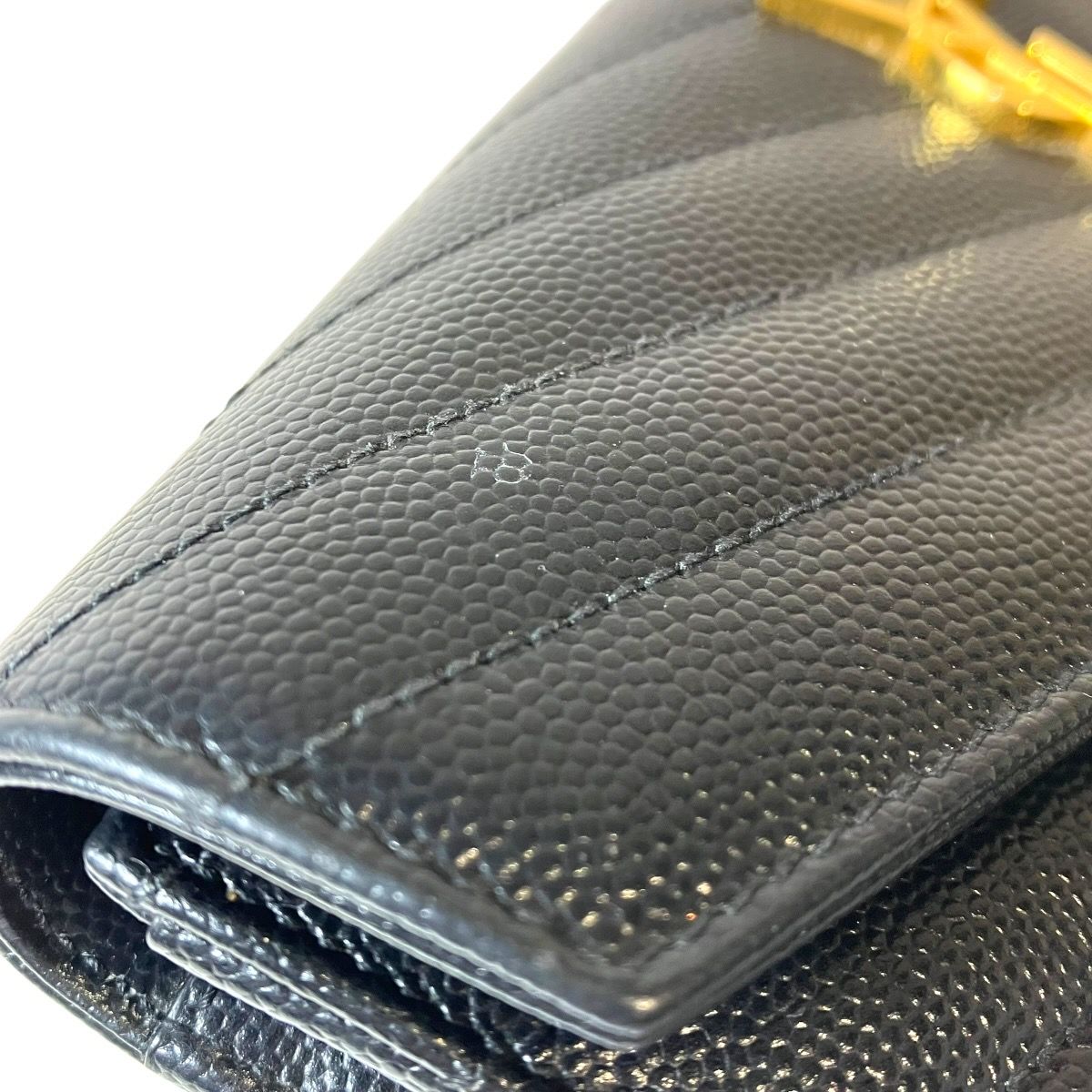Saint Laurent Cassandra Matelasse Large Flap Wallet Calfskin — view 8
