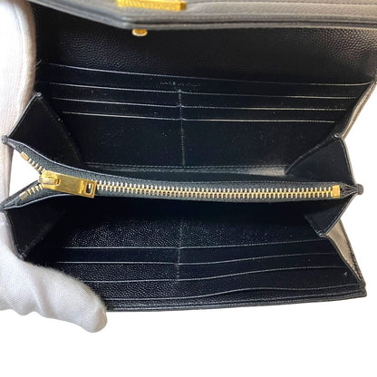 Saint Laurent Cassandra Matelasse Large Flap Wallet Calfskin — view 3