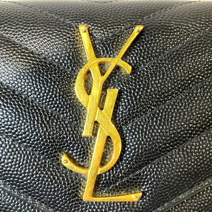 Saint Laurent Cassandra Matelasse Large Flap Wallet Calfskin — view 9