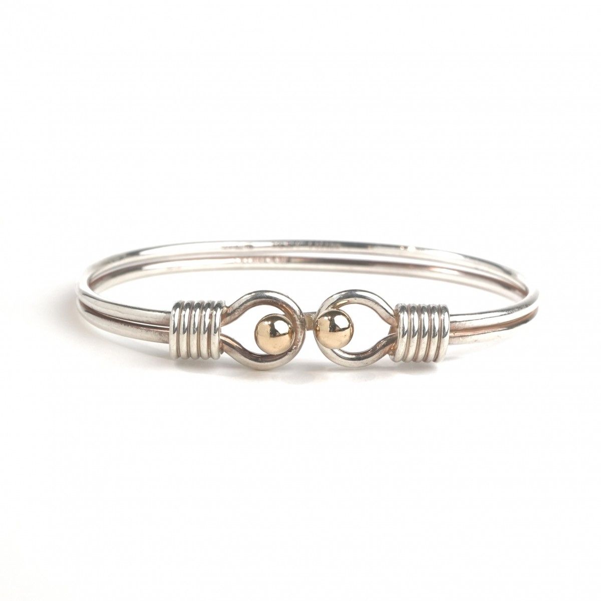 Tiffany & Co Double Love Knot Bracelet Bangle Calf Silver Vintage