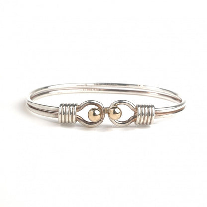 Tiffany & Co Double Love Knot Bracelet Bangle Calf Silver Vintage
