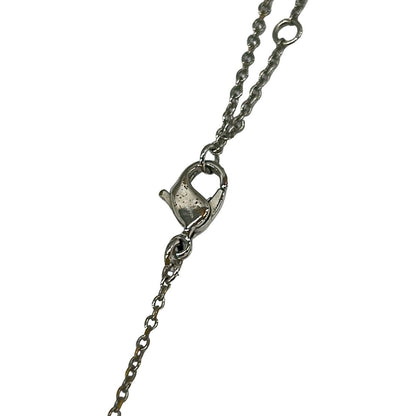 Dior Necklace Silver Ivory Clear Logo Flower — view 4