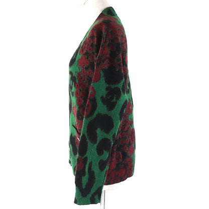 Chanel Cashmere Mohair CC Logo Button All Over Pattern Cardigan Pants Set Green — view 3