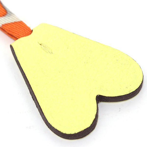 Hermes Petit Small Heart Yellow Orange Bag Charm — view 4