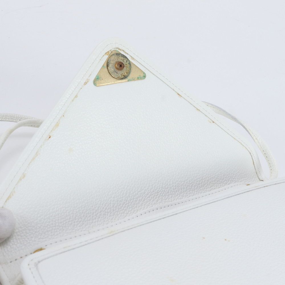 Saint Laurent Vintage Yves YSL Logo Plate Leather Shoulder Bag Crossbody Hand — view 8