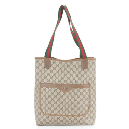 Gucci GG Supreme Sherry Line 39.02.003 Leather Tote Shoulder Business Enm