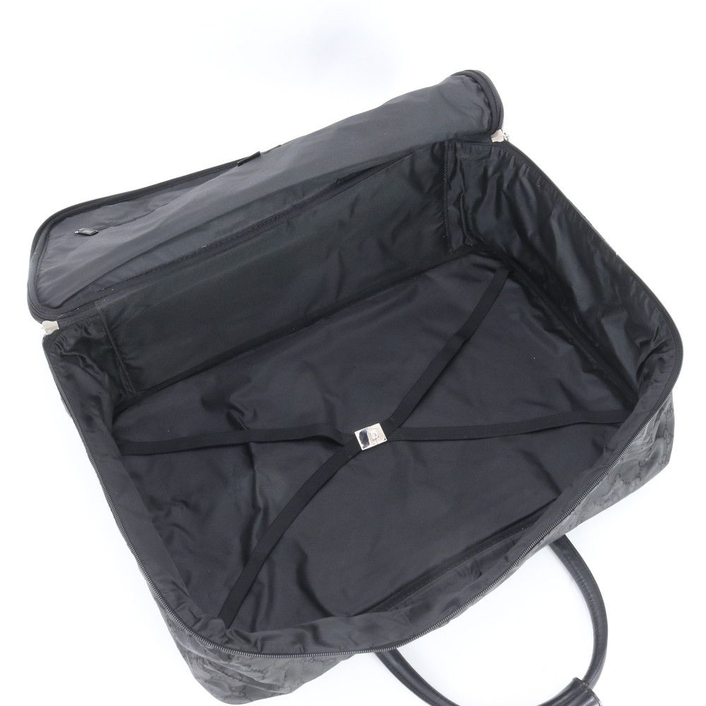 Gucci GG Nylon .11 Leather Boston Bag Business Travel Tote Carry Black Enm — view 7