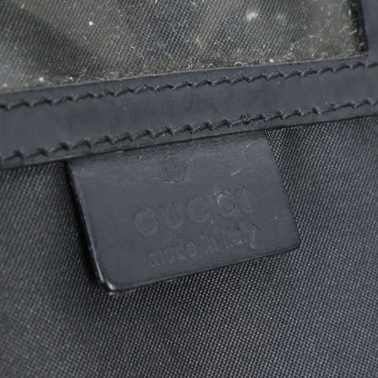 Gucci GG Nylon .11 Leather Boston Bag Business Travel Tote Carry Black Enm — view 8