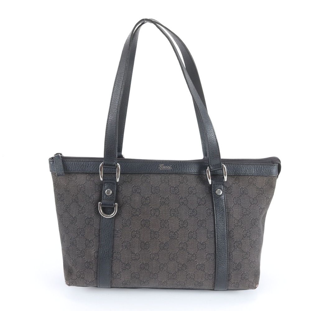 Gucci GG Canvas Leather Tote Shoulder Hand