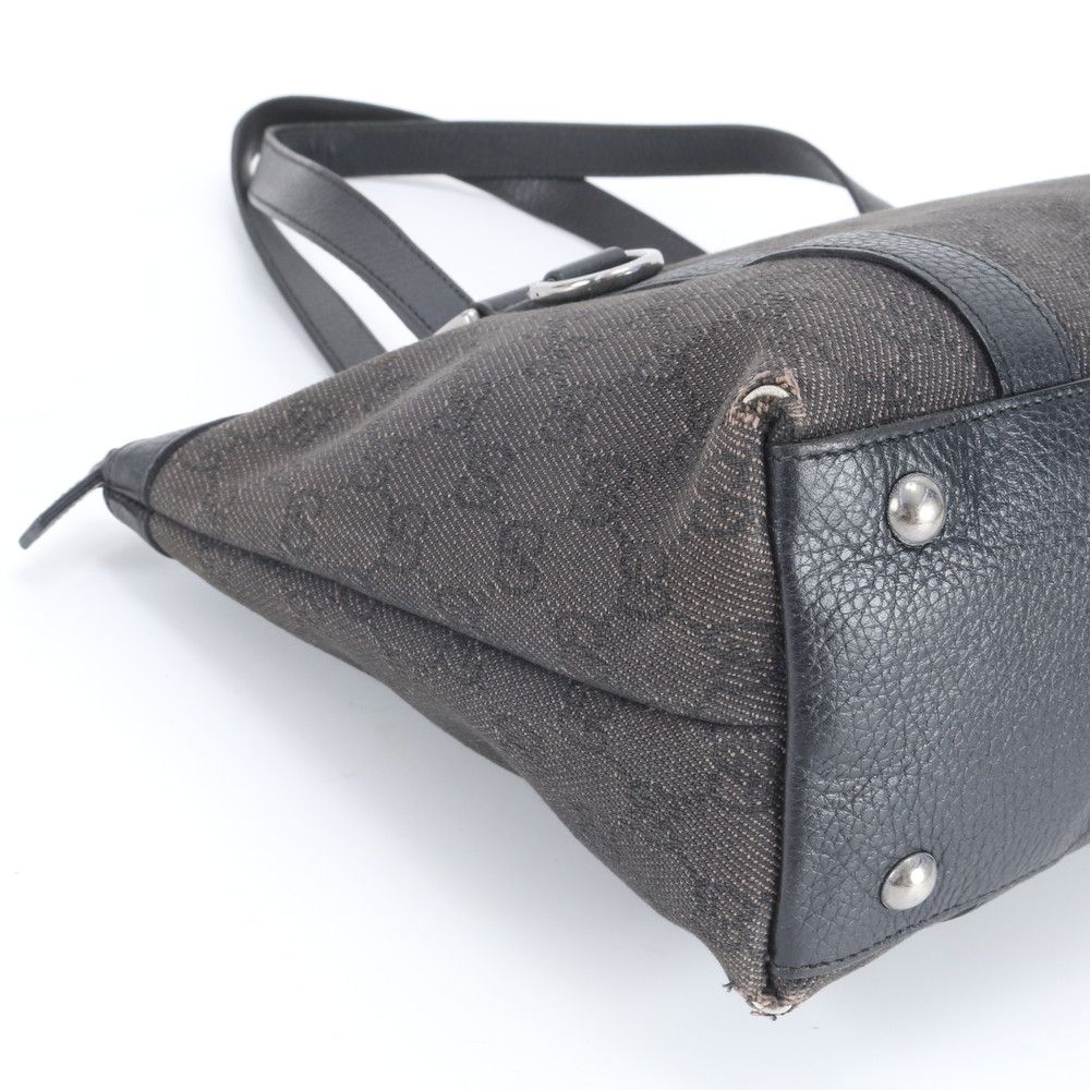 Gucci GG Canvas Leather Tote Shoulder Hand — view 6