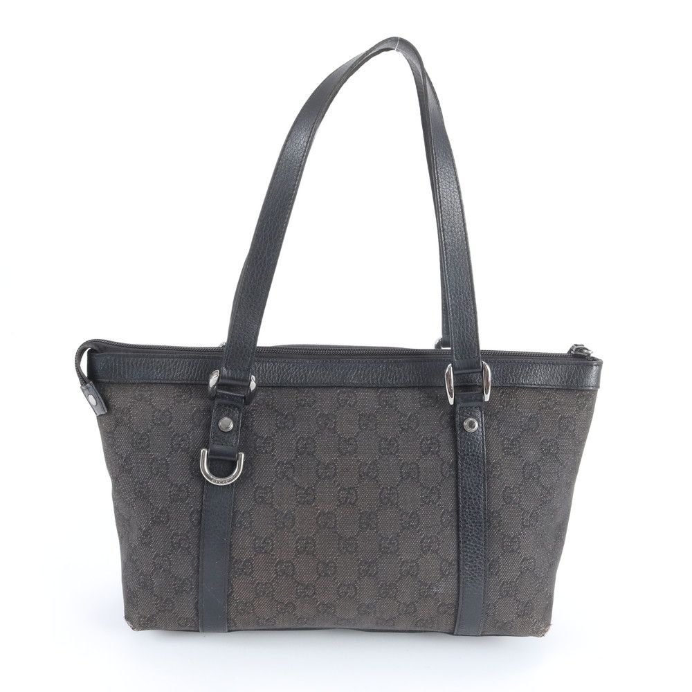 Gucci GG Canvas Leather Tote Shoulder Hand — view 3