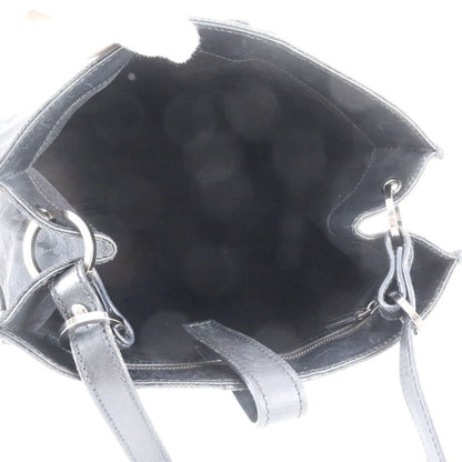 Gucci GG Canvas Leather Shoulder Bag Tote Hand Black — view 7