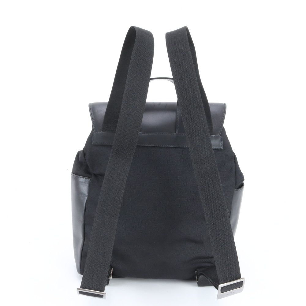 Gucci 003 Leather Nylon Backpack Black Ebm — view 3
