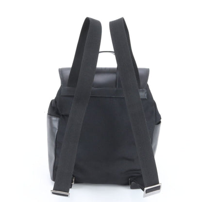 Gucci 003 Leather Nylon Backpack Black Ebm — view 3