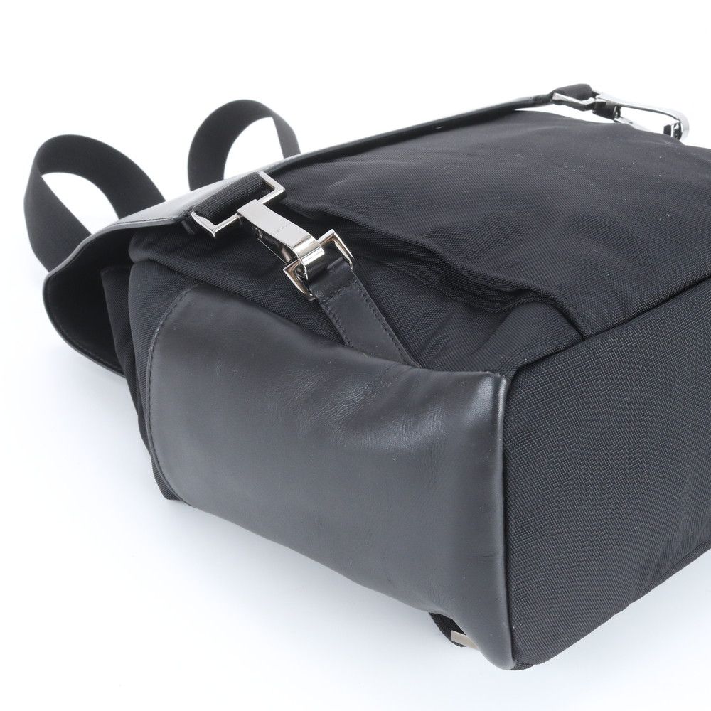 Gucci 003 Leather Nylon Backpack Black Ebm — view 6