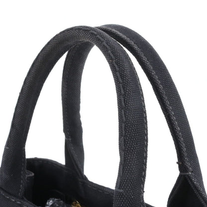 Prada Canapa 2-Way Shoulder Bag Crossbody Hand Tote Black Ebm — view 2