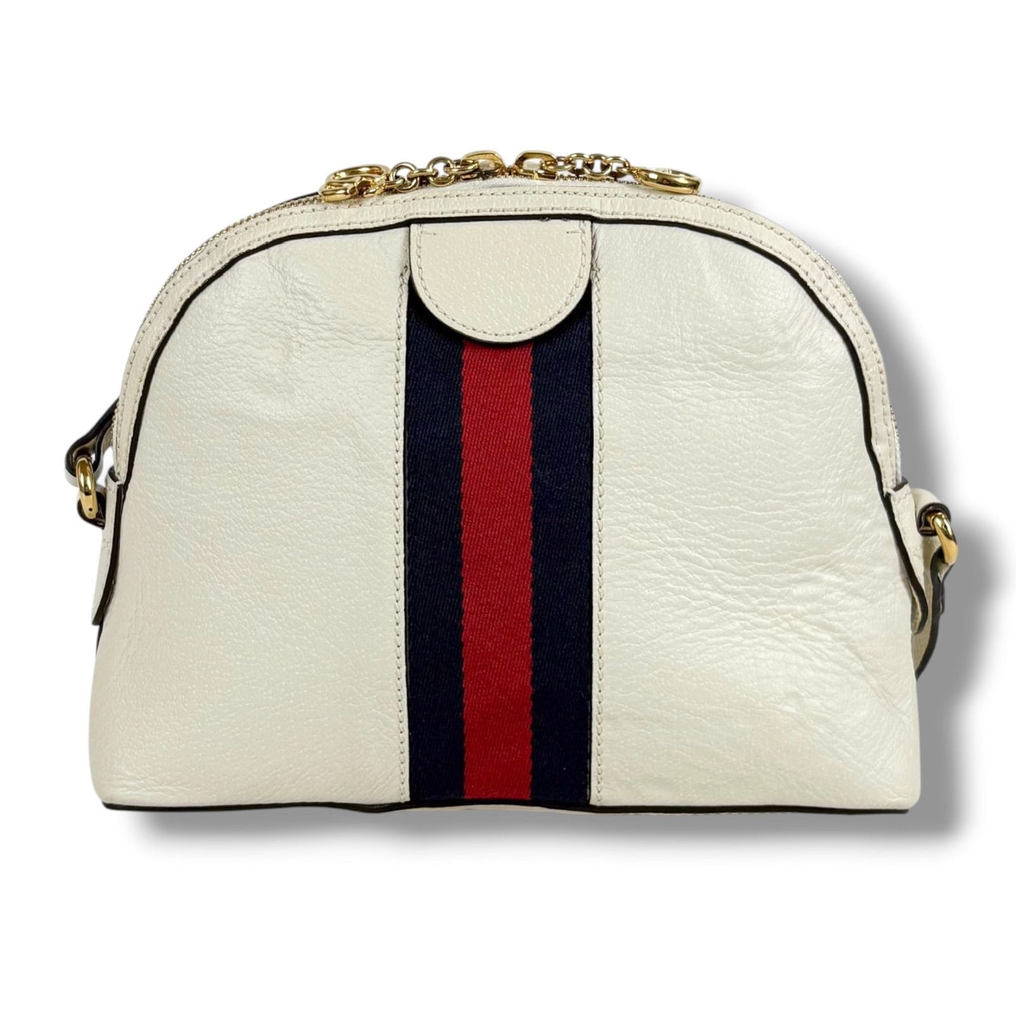 Gucci Ophidia Sherry Line Mini Shoulder Bag Crossbody Pochette Leather White — view 4