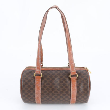 Celine Macadam Mini Boston Leather Handbag Tote Brown — view 3