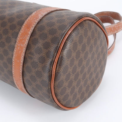 Celine Macadam Mini Boston Leather Handbag Tote Brown — view 4