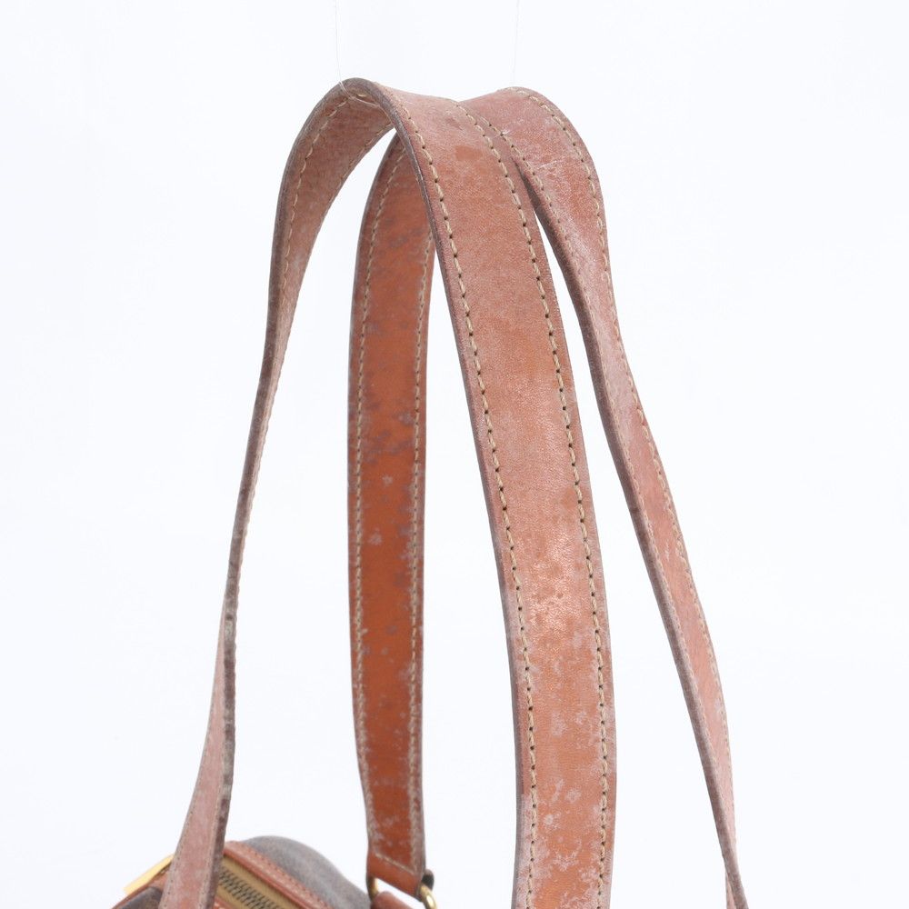 Celine Macadam Mini Boston Leather Handbag Tote Brown — view 2