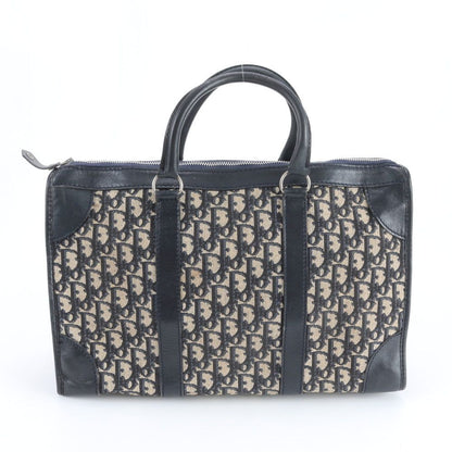 Dior Trotter Mini Boston Leather Tote Hand Navy Rem