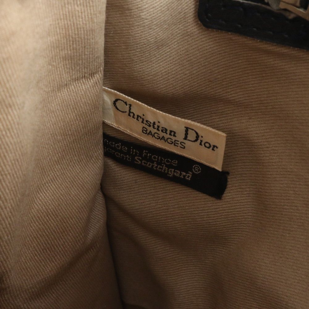 Dior Trotter Mini Boston Leather Tote Hand Navy Rem — view 8