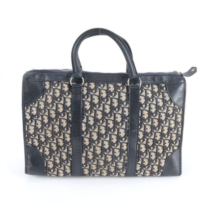Dior Trotter Mini Boston Leather Tote Hand Navy Rem — view 3