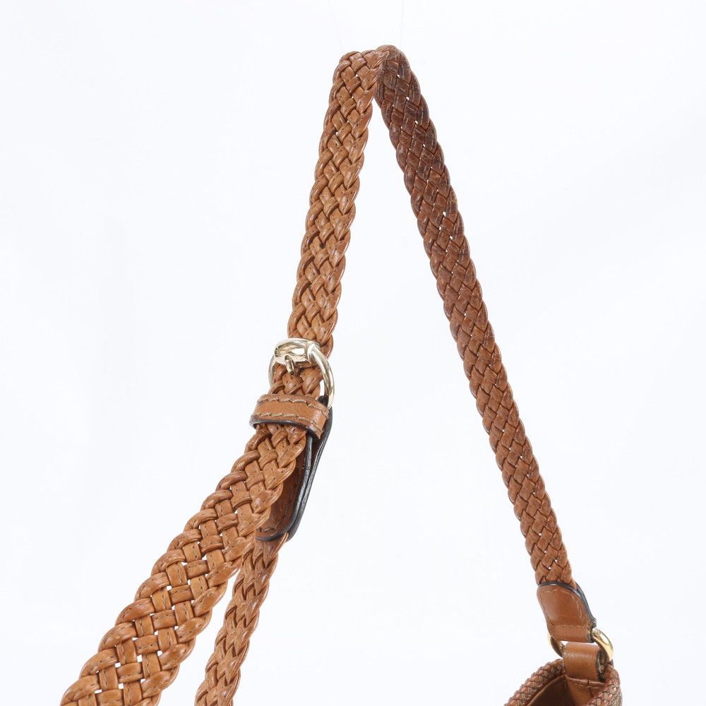 Gucci GG Canvas Marrakech Leather Shoulder Bag Hand Brown Rem — view 2