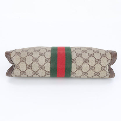 Gucci GG Supreme Sherry Line Leather Second Bag Messenger Business Brown Rem — view 4
