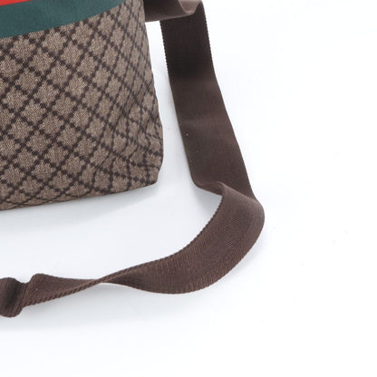 Gucci Diamante Sherry Line Leather Nylon Shoulder Bag Crossbody Enm — view 2