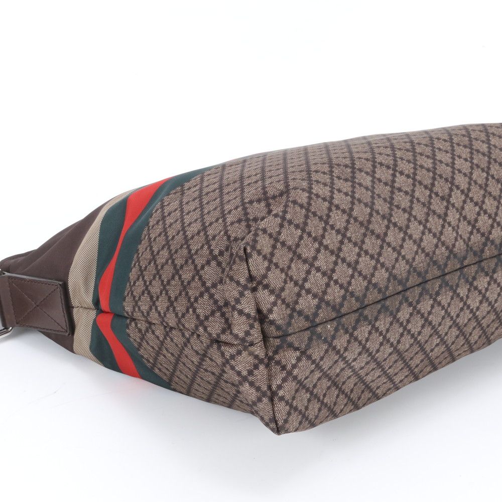 Gucci Diamante Sherry Line Leather Nylon Shoulder Bag Crossbody Enm — view 4