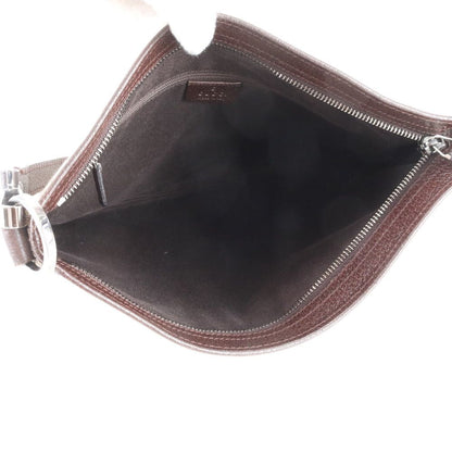 Gucci GG Canvas Leather Shoulder Bag Crossbody Messenger Brown Rem — view 7