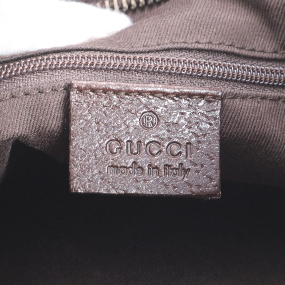 Gucci GG Canvas Leather Shoulder Bag Crossbody Messenger Brown Rem — view 9