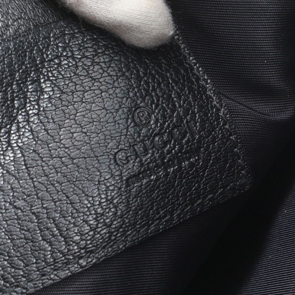 Gucci Tiger Head Leather Clutch Pouch Black Enm — view 8