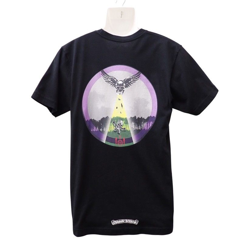 Chrome Hearts Foti Ufo T-Shirt M Short Sleeve Top Back Print Skull Cotton Black — view 2