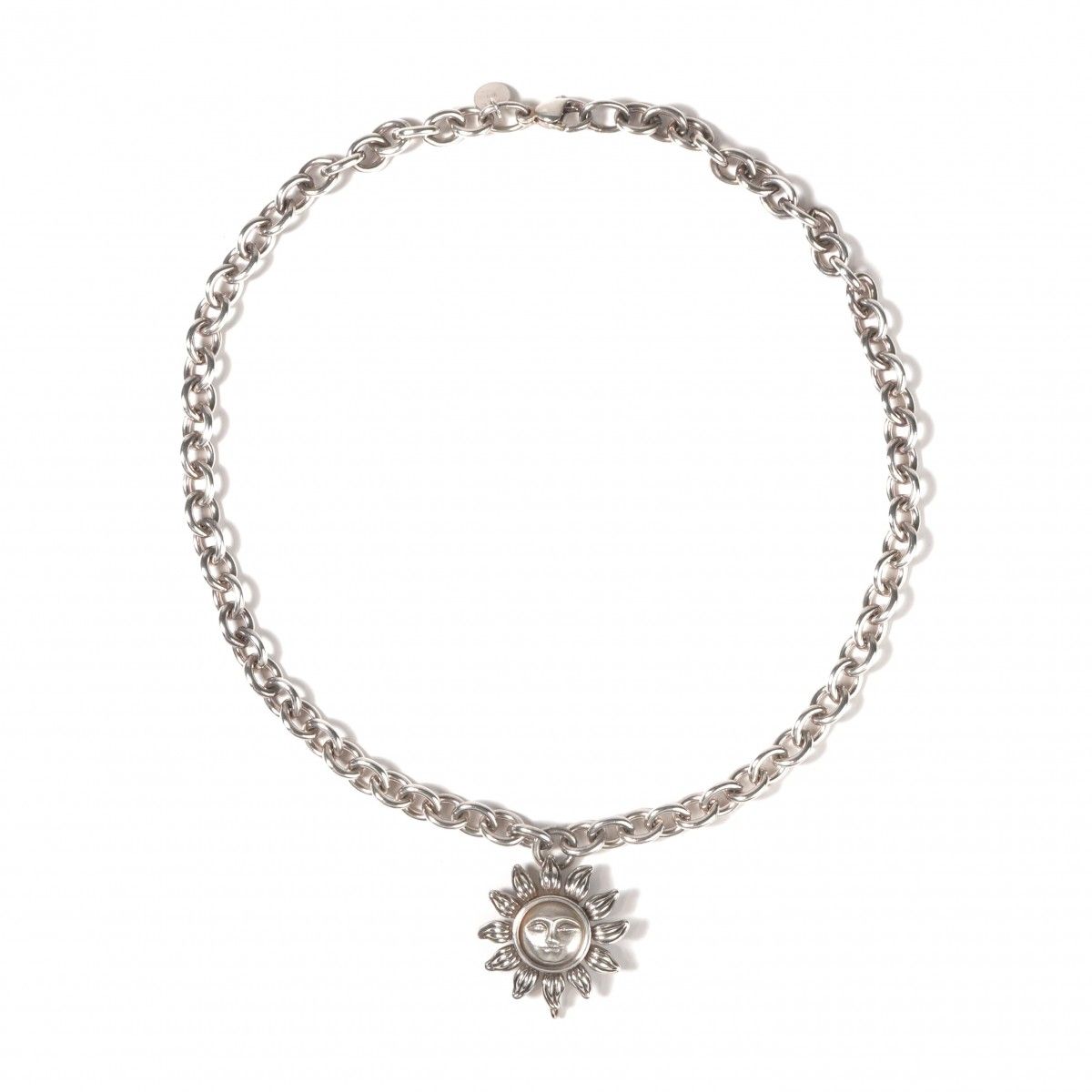 Tiffany & Co Necklace Pendant Choker 925 Sterling Silver Sun