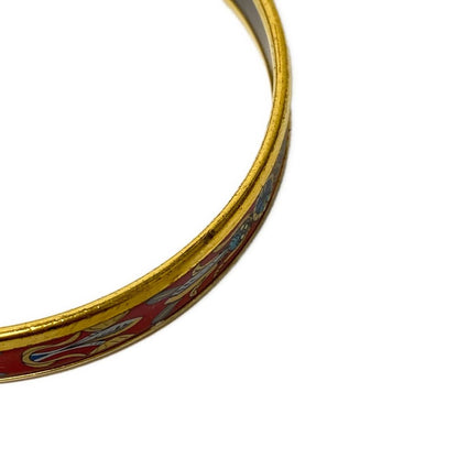 Hermes Bangle Enamel Red Gold Multi Bracelet — view 5
