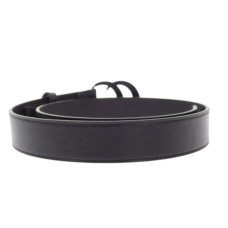 Gucci GG Marmont Slim Monochrome 75 Belt Leather Black — view 4