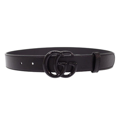Gucci GG Marmont Slim Monochrome 75 Belt Leather Black — view 5