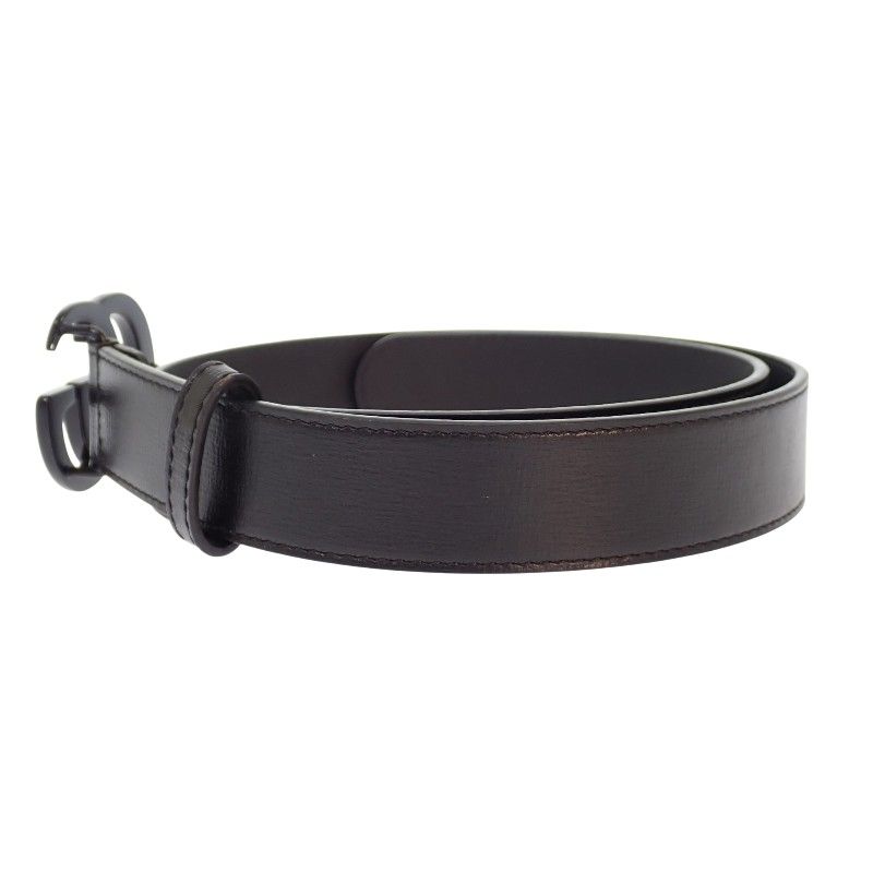 Gucci GG Marmont Slim Monochrome 75 Belt Leather Black — view 3