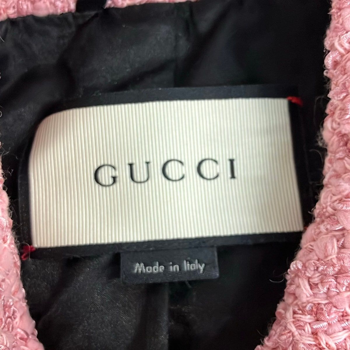 Gucci Jacket 40 M Pink Long Sleeve Tweed Autumn Winter — view 3