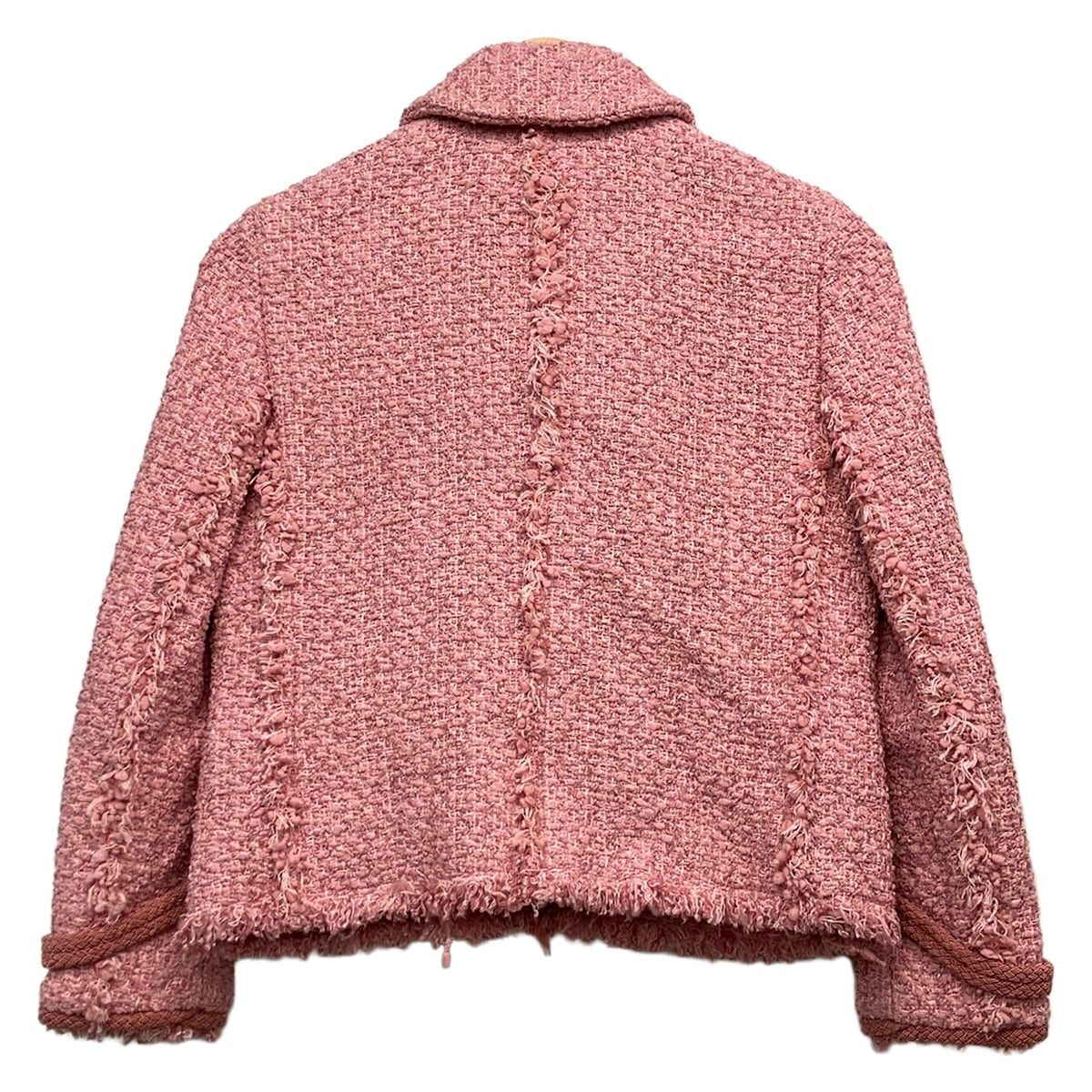 Gucci Jacket 40 M Pink Long Sleeve Tweed Autumn Winter — view 2
