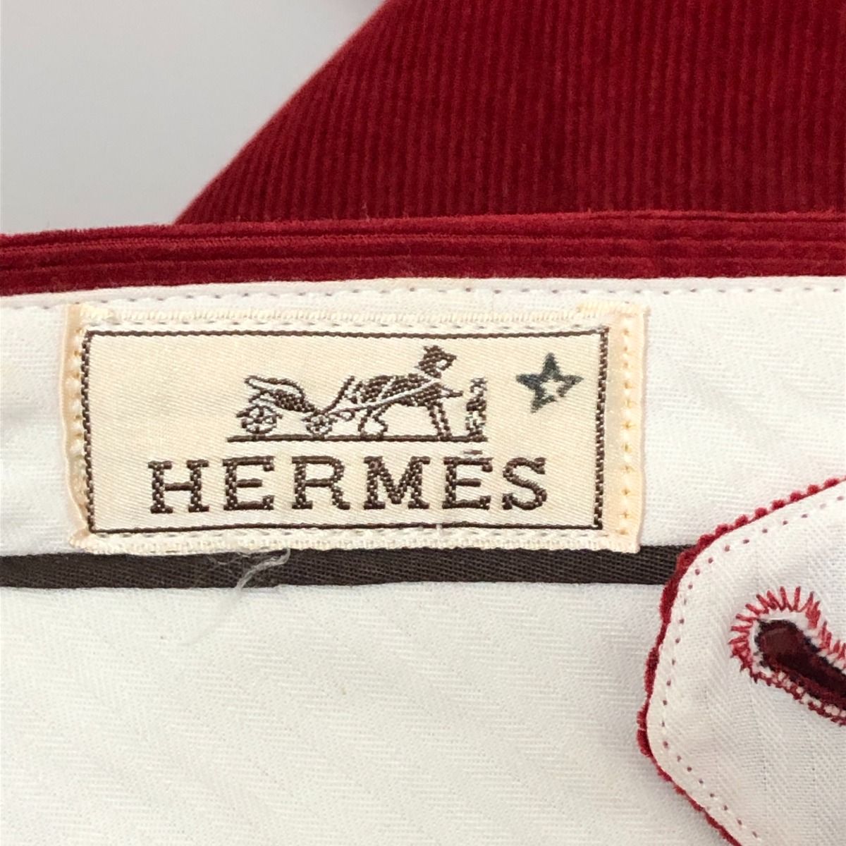 Hermes Pants Corduroy Red — view 3