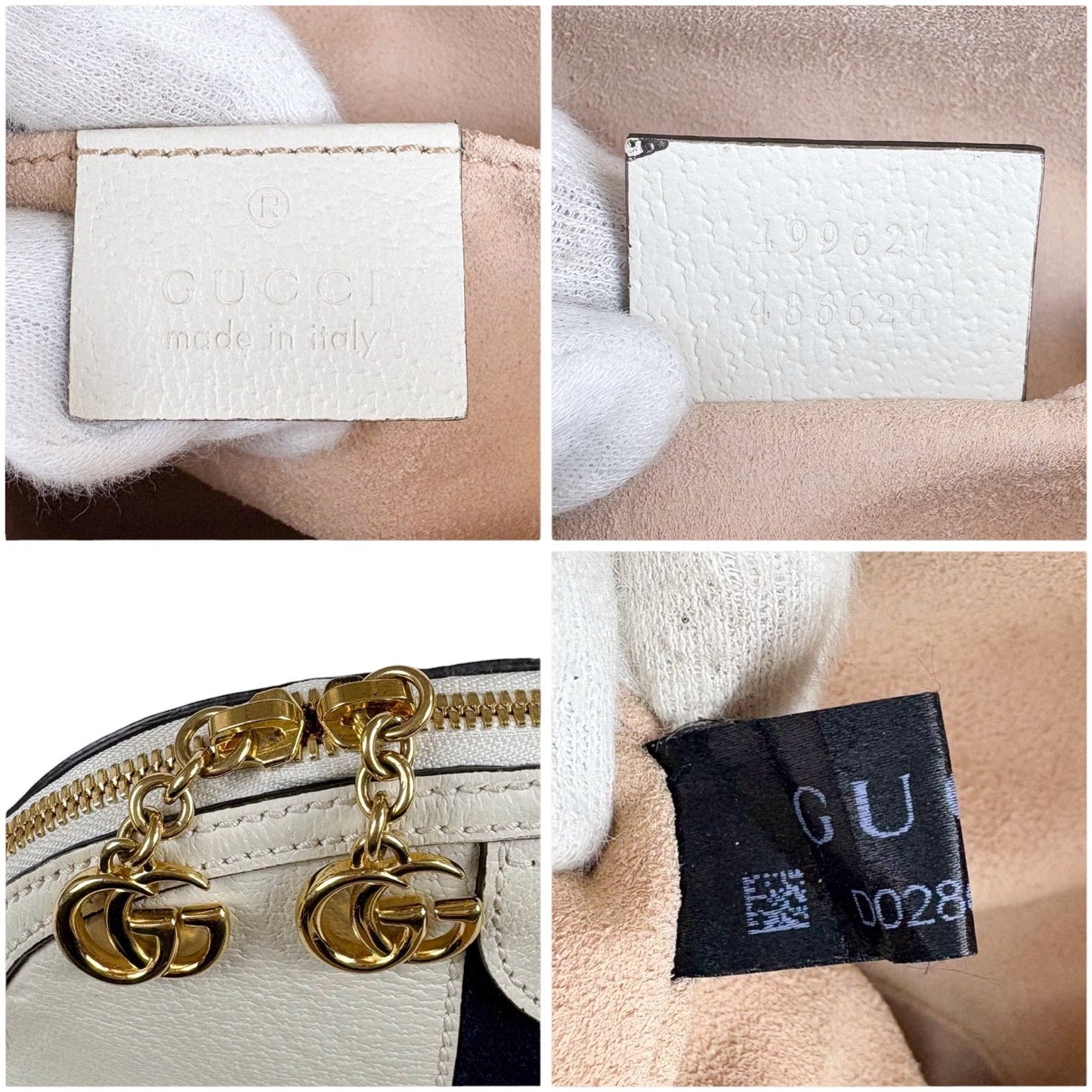 Gucci Ophidia Sherry Line Mini Shoulder Bag Crossbody Pochette Leather White — view 9
