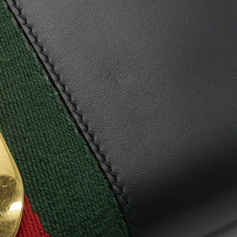 Gucci Sylvie Round Wallet Leather Black — view 7
