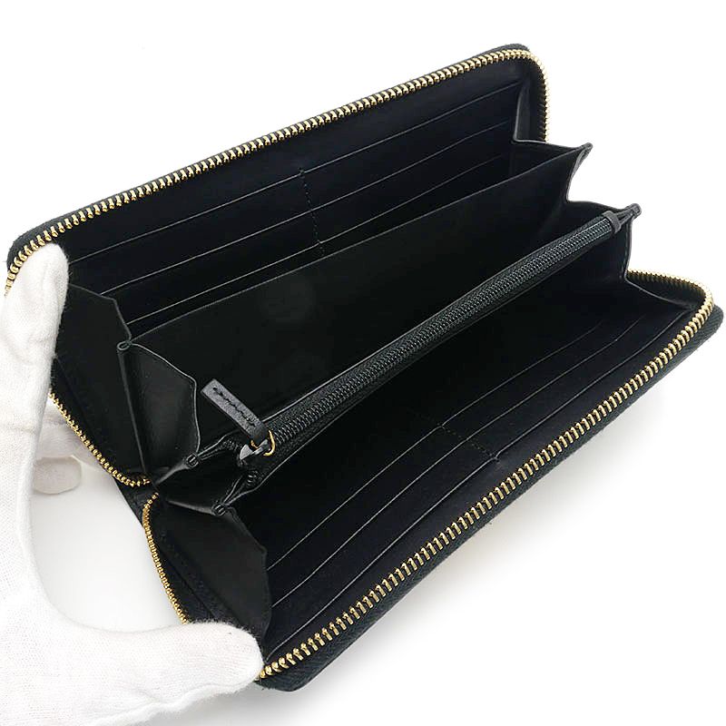 Gucci Sylvie Round Wallet Leather Black — view 8