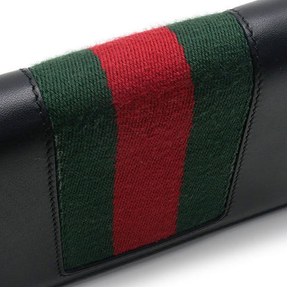 Gucci Sylvie Round Wallet Leather Black — view 4