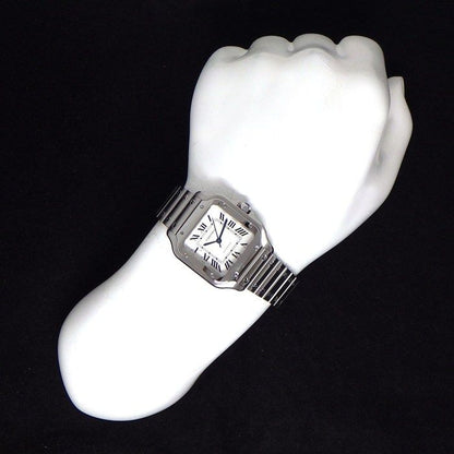 Cartier Watch Santos MM Square White Dial Roman Index SS Automatic Winding — view 7