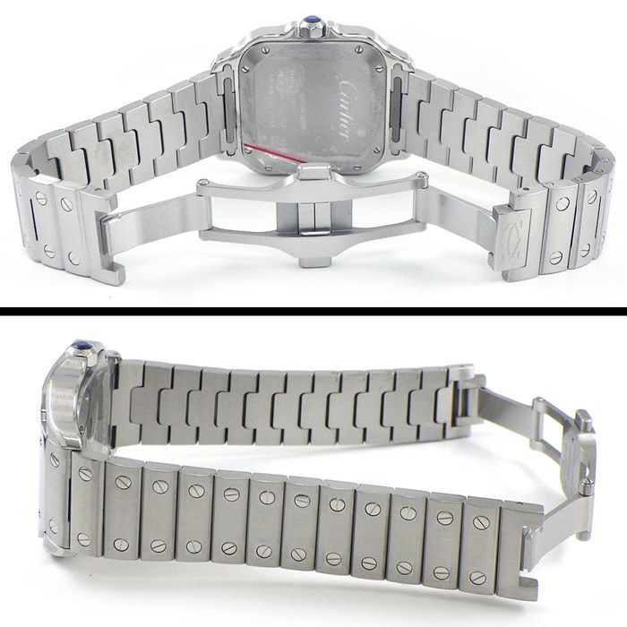 Cartier Watch Santos MM Square White Dial Roman Index SS Automatic Winding — view 3