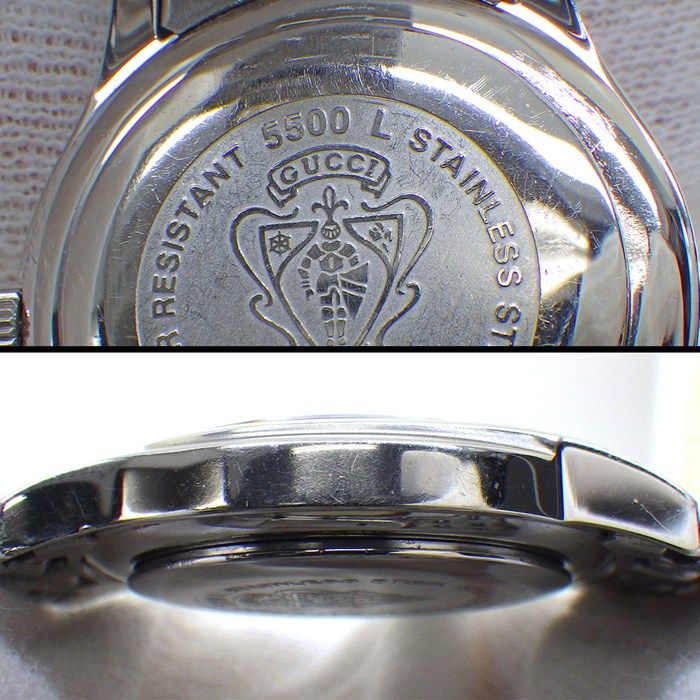 Gucci Watch Class Date Roman Index Black Dial SS Quartz Analog — view 5
